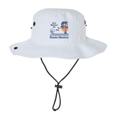 Its Better In Santa Monica California Retro Vintage 80s 70s Bucket Hat