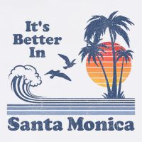 Its Better In Santa Monica California Retro Vintage 80s 70s Mug