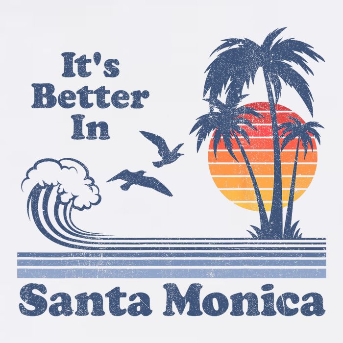 Its Better In Santa Monica California Retro Vintage 80s 70s Mug