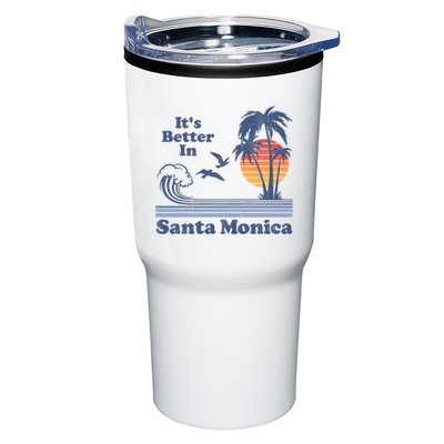 Its Better In Santa Monica California Retro Vintage 80s 70s Tumbler