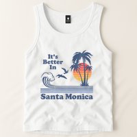 Its Better In Santa Monica California Retro Vintage 80s 70s Tank Top