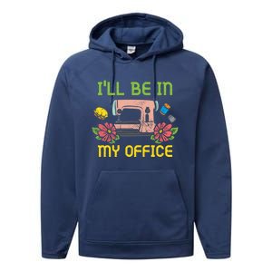 Ill Be In My Office Quilting Sewing Machine Seamstress Sew Gift Performance Fleece Hoodie