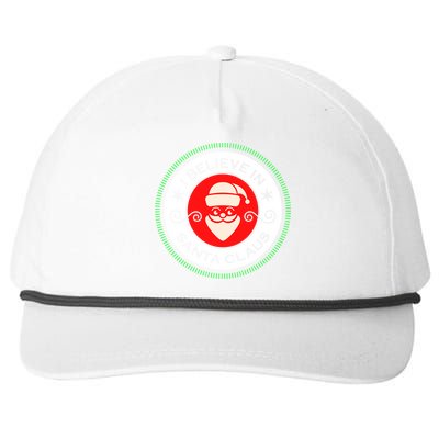 I Believe In Santa Claus Christmas Holiday Great Gift Snapback Five-Panel Rope Hat