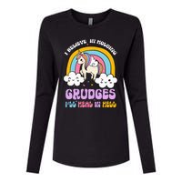 I Believe In Holding Grudges Ill Heal In Hell Rainbow Womens Cotton Relaxed Long Sleeve T-Shirt