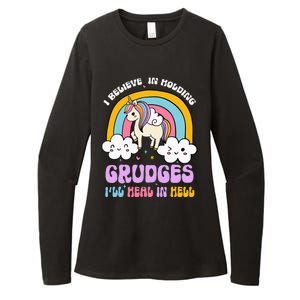 I Believe In Holding Grudges Ill Heal In Hell Rainbow Womens CVC Long Sleeve Shirt