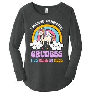 I Believe In Holding Grudges Ill Heal In Hell Rainbow Women's Perfect Tri Tunic Long Sleeve Shirt