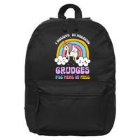 I Believe In Holding Grudges Ill Heal In Hell Rainbow 16 in Basic Backpack