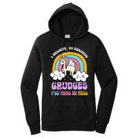 I Believe In Holding Grudges Ill Heal In Hell Rainbow Women's Pullover Hoodie