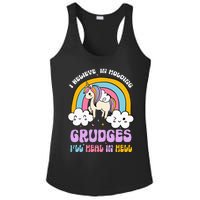 I Believe In Holding Grudges Ill Heal In Hell Rainbow Ladies PosiCharge Competitor Racerback Tank