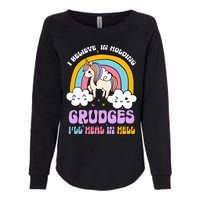 I Believe In Holding Grudges Ill Heal In Hell Rainbow Womens California Wash Sweatshirt