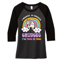 I Believe In Holding Grudges Ill Heal In Hell Rainbow Women's Tri-Blend 3/4-Sleeve Raglan Shirt