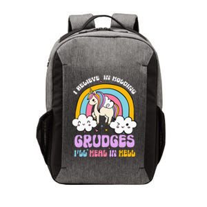 I Believe In Holding Grudges Ill Heal In Hell Rainbow Vector Backpack