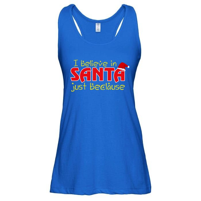 I Believe In Santa Just Beclause Christmas Gift Ladies Essential Flowy Tank