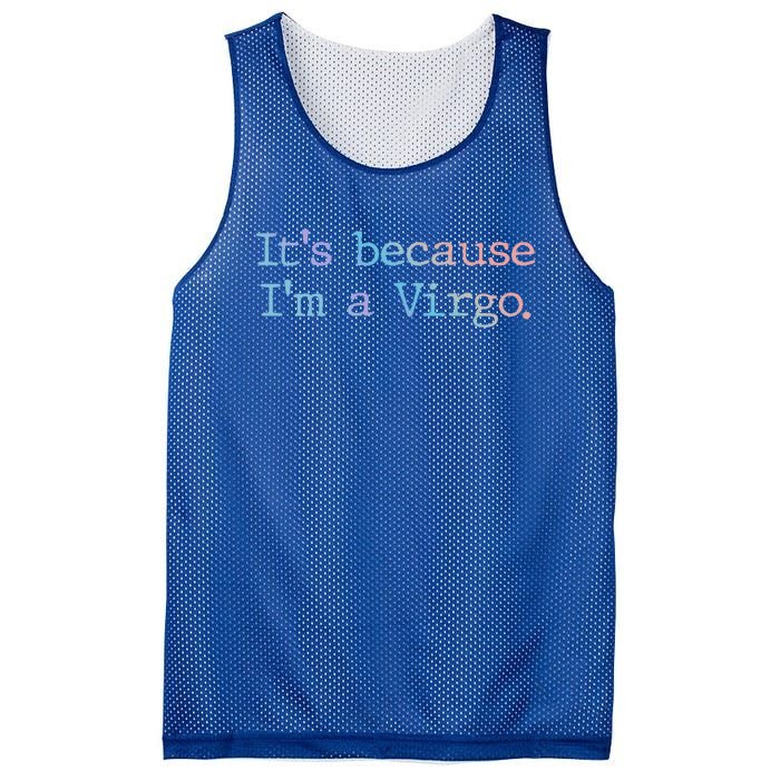 Its Because Im A Virgo Zodiac Astrology Funny Gift Mesh Reversible Basketball Jersey Tank