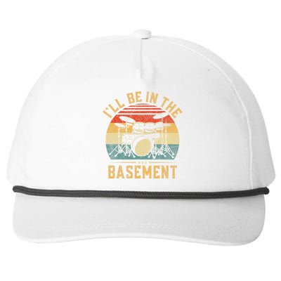 ILl Be In The Basement Drumming Funny Drummer Snapback Five-Panel Rope Hat