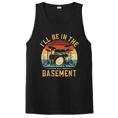 ILl Be In The Basement Drumming Funny Drummer PosiCharge Competitor Tank