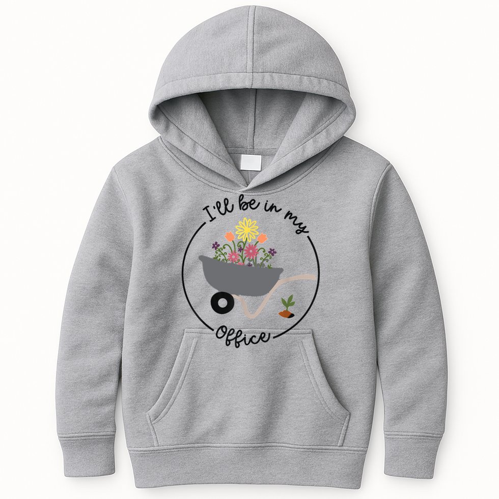 I'll Be In My Office Garden Funny Distressed Gardening Kids Hoodie
