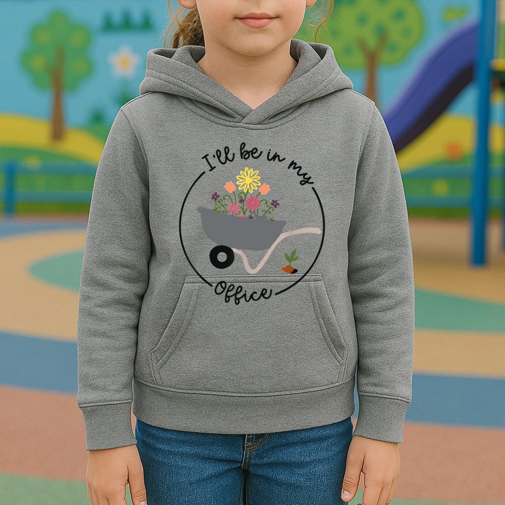 I'll Be In My Office Garden Funny Distressed Gardening Kids Hoodie