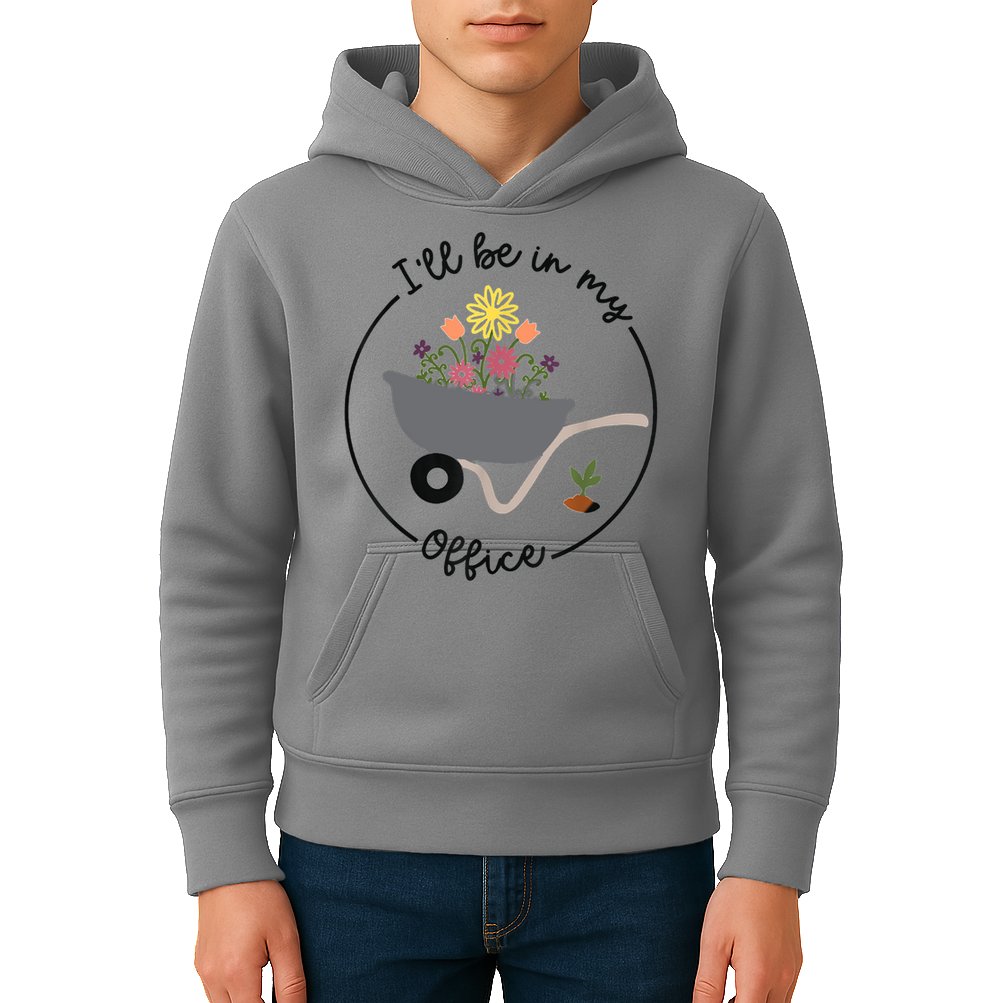 I'll Be In My Office Garden Funny Distressed Gardening Kids Hoodie