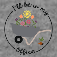 I'll Be In My Office Garden Funny Distressed Gardening Full Zip Hoodie
