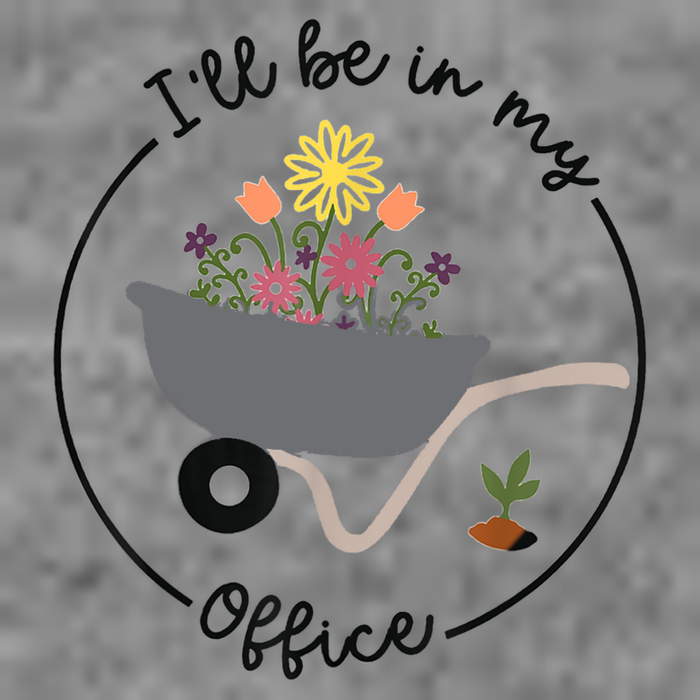 I'll Be In My Office Garden Funny Distressed Gardening Full Zip Hoodie