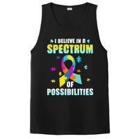 I Believe In A Spectrum Of Possibilities Autism Awareness Month PosiCharge Competitor Tank