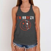 I'm Broken I'm OK - Mourning Keepsake Disease - I'm Broken Women's Knotted Racerback Tank