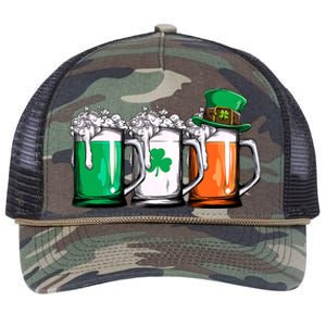 Irish Beer Ireland Flag St Patricks Day Retro Rope Trucker Hat Cap