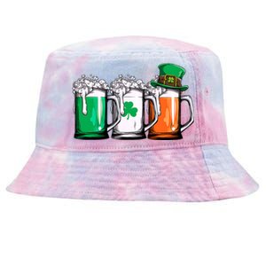 Irish Beer Ireland Flag St Patricks Day Tie-Dyed Bucket Hat