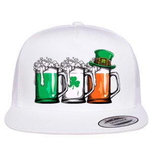 Irish Beer Ireland Flag St Patricks Day Flat Bill Trucker Hat