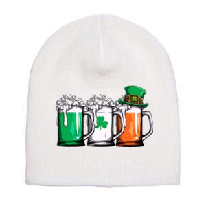 Irish Beer Ireland Flag St Patricks Day Short Acrylic Beanie