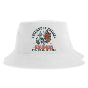 I Believe In Holding Grudges Ill Heal In Hell Sustainable Bucket Hat