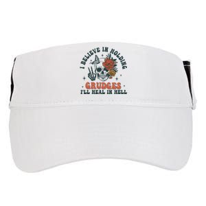 I Believe In Holding Grudges Ill Heal In Hell Adult Drive Performance Visor