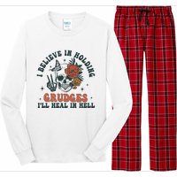 I Believe In Holding Grudges Ill Heal In Hell Long Sleeve Pajama Set