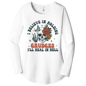 I Believe In Holding Grudges Ill Heal In Hell Women's Perfect Tri Tunic Long Sleeve Shirt