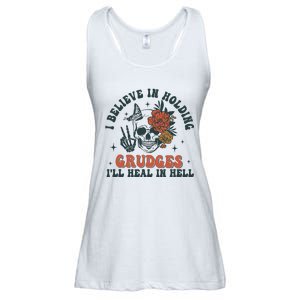 I Believe In Holding Grudges Ill Heal In Hell Ladies Essential Flowy Tank