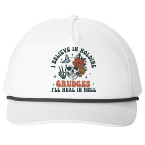 I Believe In Holding Grudges Ill Heal In Hell Snapback Five-Panel Rope Hat