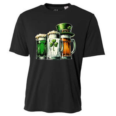 Irish Beer Ireland Flag St Patricks Day Cooling Performance Crew T-Shirt