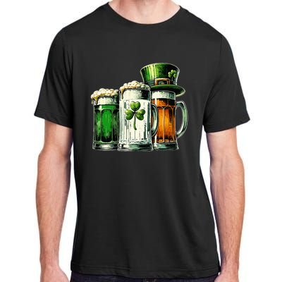 Irish Beer Ireland Flag St Patricks Day Adult ChromaSoft Performance T-Shirt