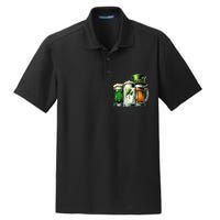 Irish Beer Ireland Flag St Patricks Day Dry Zone Grid Polo