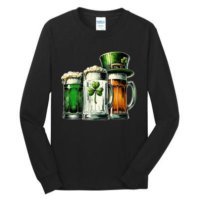 Irish Beer Ireland Flag St Patricks Day Tall Long Sleeve T-Shirt