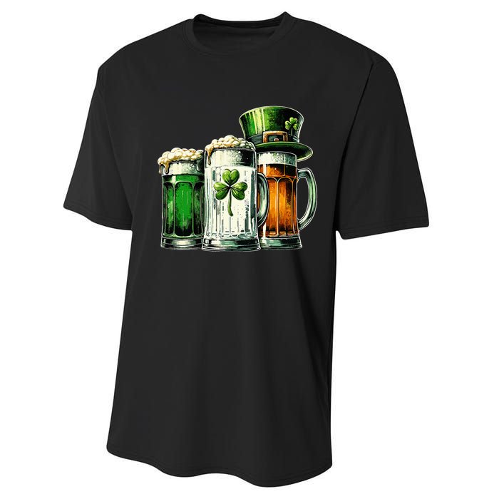 Irish Beer Ireland Flag St Patricks Day Performance Sprint T-Shirt