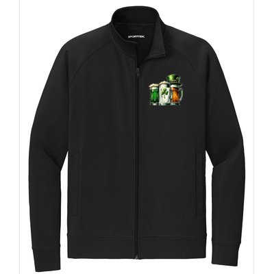 Irish Beer Ireland Flag St Patricks Day Stretch Full-Zip Cadet Jacket