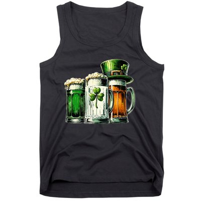 Irish Beer Ireland Flag St Patricks Day Tank Top