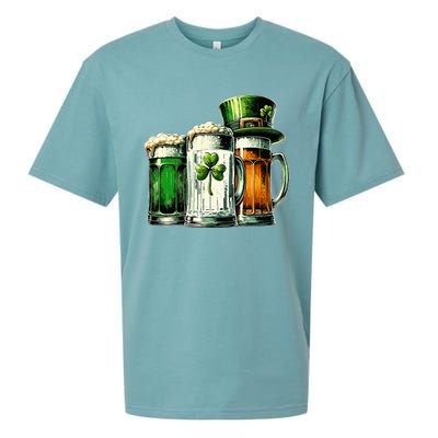 Irish Beer Ireland Flag St Patricks Day Sueded Cloud Jersey T-Shirt