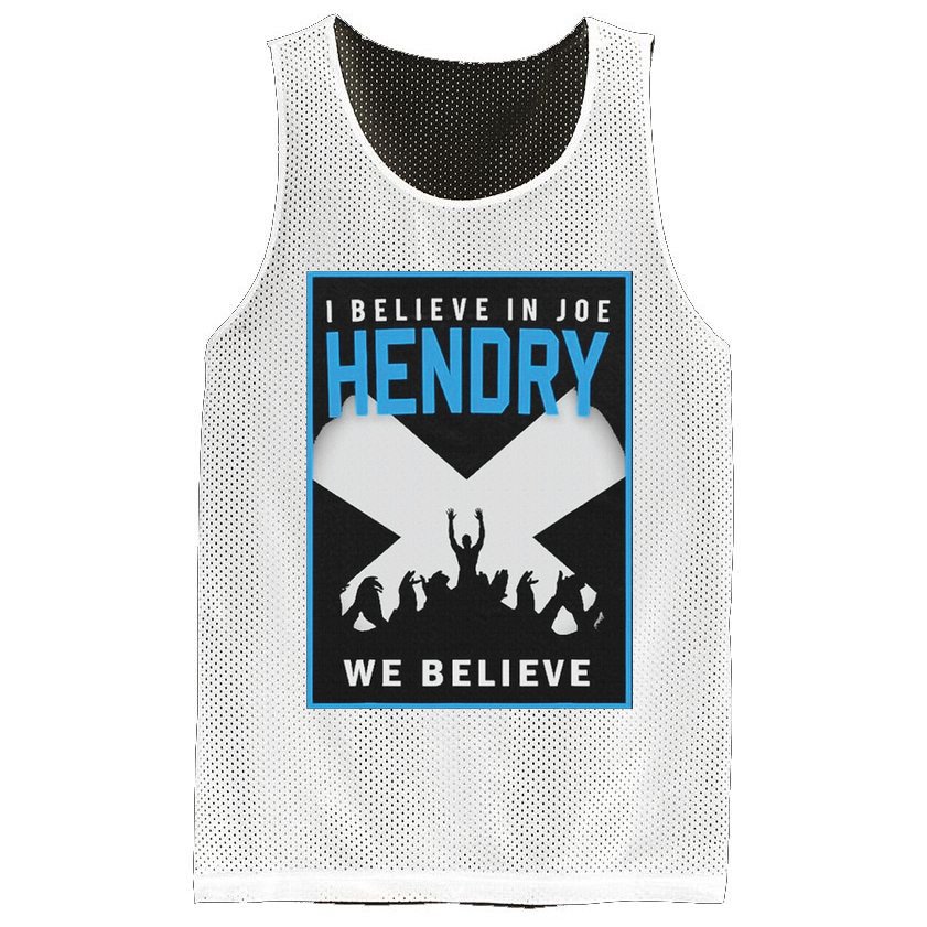 I Believe In Hendry Joe We Believe Mesh Reversible Basketball Jersey Tank
