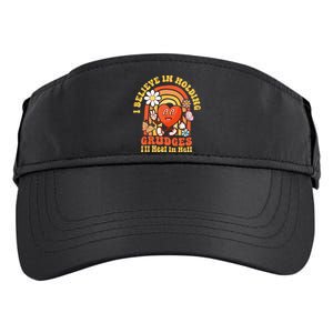 I Believe In Holding Grudges Ill Heal In Hell Rainbow Heart Adult Drive Performance Visor