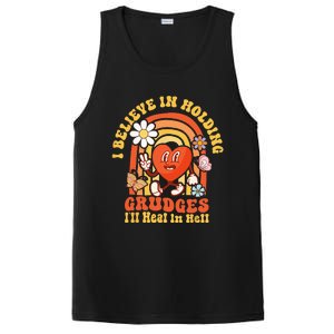 I Believe In Holding Grudges Ill Heal In Hell Rainbow Heart PosiCharge Competitor Tank