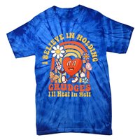 I Believe In Holding Grudges Ill Heal In Hell Rainbow Heart Tie-Dye T-Shirt