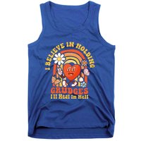 I Believe In Holding Grudges Ill Heal In Hell Rainbow Heart Tank Top